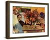 'Peasants with Flowers', 1936-Paul Gauguin-Framed Giclee Print