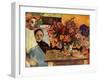 'Peasants with Flowers', 1936-Paul Gauguin-Framed Giclee Print