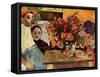 'Peasants with Flowers', 1936-Paul Gauguin-Framed Stretched Canvas