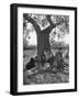Peasants Working in Olive Groves South of Monopoli Taking a Siesta After Lunch under Favorite Tree-Alfred Eisenstaedt-Framed Photographic Print