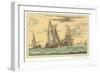 Peat-Boat near Amsterdam, Galleons-null-Framed Art Print