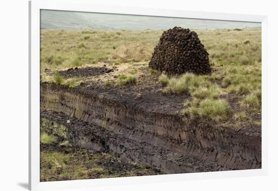 Peat Cutting, Connemara, County Galway, Connacht, Republic of Ireland-Gary Cook-Framed Photographic Print