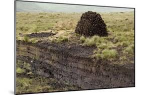 Peat Cutting, Connemara, County Galway, Connacht, Republic of Ireland-Gary Cook-Mounted Photographic Print