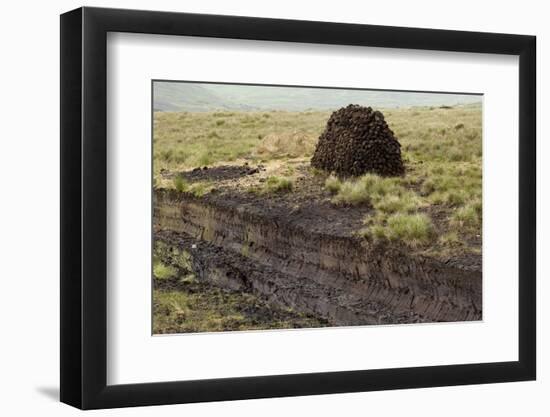 Peat Cutting, Connemara, County Galway, Connacht, Republic of Ireland-Gary Cook-Framed Photographic Print