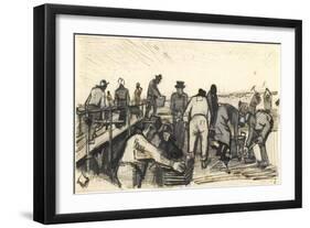 Peat Diggers in the Dunes-Vincent van Gogh-Framed Giclee Print
