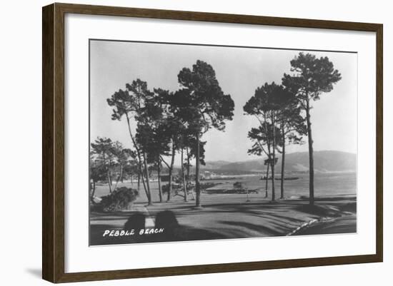 Pebble Beach, CA - Golf Course Coast View Photograph-Lantern Press-Framed Art Print