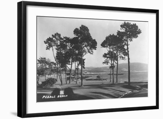 Pebble Beach, CA - Golf Course Coast View Photograph-Lantern Press-Framed Art Print