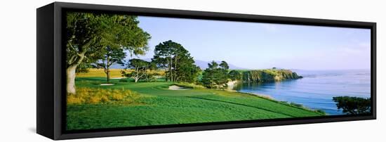 Pebble Beach Golf Course, Pebble Beach, Monterey County, California, USA-null-Framed Stretched Canvas