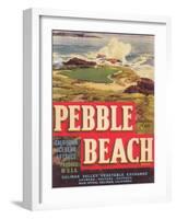 Pebble Beach Lettuce Label - Salinas, CA-Lantern Press-Framed Art Print