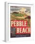 Pebble Beach Lettuce Label - Salinas, CA-Lantern Press-Framed Art Print