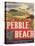 Pebble Beach Lettuce Label - Salinas, CA-Lantern Press-Stretched Canvas