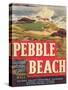 Pebble Beach Lettuce Label - Salinas, CA-Lantern Press-Stretched Canvas