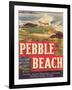 Pebble Beach Lettuce Label - Salinas, CA-Lantern Press-Framed Art Print