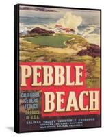 Pebble Beach Lettuce Label - Salinas, CA-Lantern Press-Framed Stretched Canvas