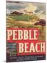 Pebble Beach Lettuce Label - Salinas, CA-Lantern Press-Mounted Art Print