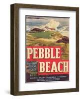 Pebble Beach Lettuce Label - Salinas, CA-Lantern Press-Framed Art Print