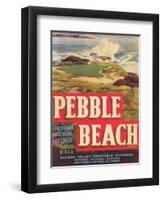 Pebble Beach Lettuce Label - Salinas, CA-Lantern Press-Framed Art Print