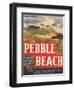 Pebble Beach Lettuce Label - Salinas, CA-Lantern Press-Framed Art Print