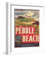 Pebble Beach Lettuce Label - Salinas, CA-Lantern Press-Framed Art Print