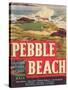 Pebble Beach Lettuce Label - Salinas, CA-Lantern Press-Stretched Canvas