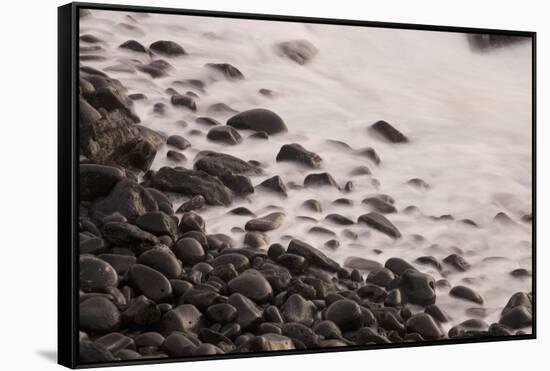 Pebble Beach, Punta De Teno, Tenerife, Canary Islands, Spain-Guido Cozzi-Framed Stretched Canvas