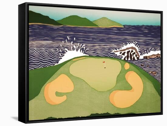 Pebble Beach-Stephen Huneck-Framed Stretched Canvas