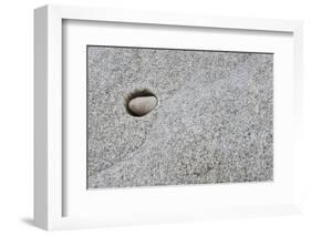 Pebble in hole of large rock, Sidmouth, Devon, England-David Burton-Framed Photographic Print