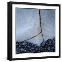 Pebbles Against Boulder-Micha Pawlitzki-Framed Premium Photographic Print