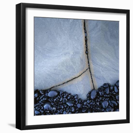 Pebbles Against Boulder-Micha Pawlitzki-Framed Premium Photographic Print