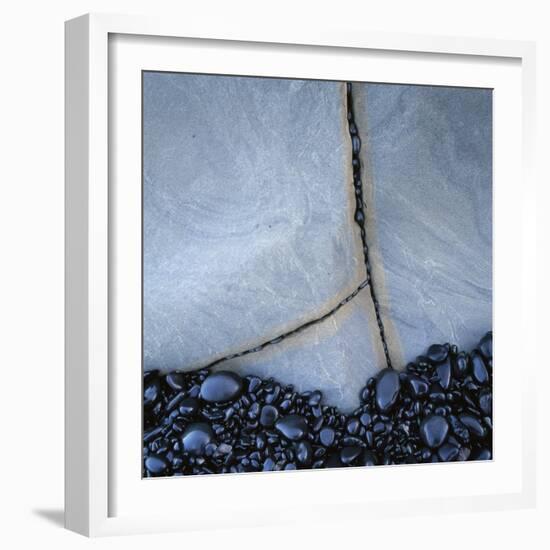 Pebbles Against Boulder-Micha Pawlitzki-Framed Photographic Print