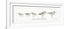 Pebbles and Sandpipers I-Lisa Audit-Framed Art Print