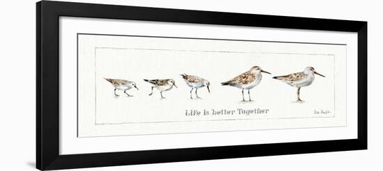 Pebbles and Sandpipers I-Lisa Audit-Framed Art Print