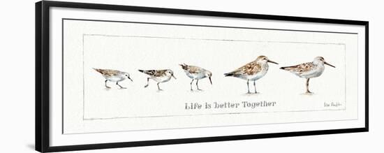 Pebbles and Sandpipers I-Lisa Audit-Framed Premium Giclee Print