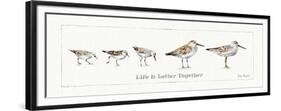 Pebbles and Sandpipers I-Lisa Audit-Framed Premium Giclee Print