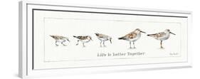 Pebbles and Sandpipers I-Lisa Audit-Framed Premium Giclee Print