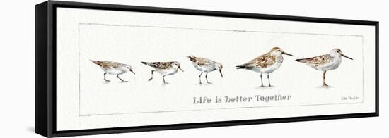 Pebbles and Sandpipers I-Lisa Audit-Framed Stretched Canvas