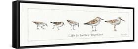 Pebbles and Sandpipers I-Lisa Audit-Framed Stretched Canvas