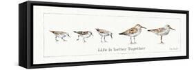 Pebbles and Sandpipers I-Lisa Audit-Framed Stretched Canvas