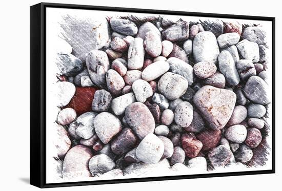 Pebbles on the Beach-Philippe Sainte-Laudy-Framed Stretched Canvas