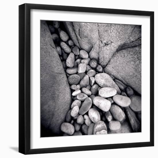 Pebbles Trapped Between Larger Rocks on Beach, Taransay, Outer Hebrides, Scotland, UK-Lee Frost-Framed Photographic Print