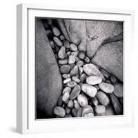 Pebbles Trapped Between Larger Rocks on Beach, Taransay, Outer Hebrides, Scotland, UK-Lee Frost-Framed Photographic Print