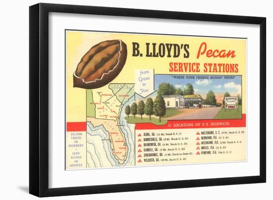 Pecan Service Stations-null-Framed Art Print