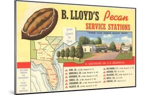 Pecan Service Stations-null-Mounted Art Print