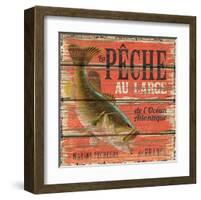 Pêche au large-Bruno Pozzo-Framed Art Print