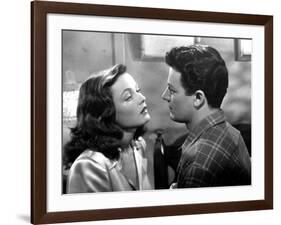 Peche Mortel LEAVE HER TO HEAVEN by JohnStahl with Gene Tierney and Cornel Wilde, 1945 (b/w photo)-null-Framed Photo