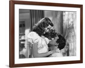 Peche Mortel LEAVE HER TO HEAVEN by JohnStahl with Gene Tierney and Cornel Wilde, 1945 (b/w photo)-null-Framed Photo