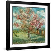 Pêcher en fleurs (Souvenir de Mauve) (Détail)-Vincent van Gogh-Framed Art Print