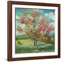 Pêcher en fleurs (Souvenir de Mauve) (Détail)-Vincent van Gogh-Framed Art Print