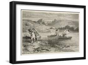 Pecheurs a L'Epoque De La Pierre Polie-Emile Antoine Bayard-Framed Giclee Print