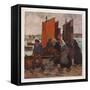 'Pecheurs Bretons Debarqunt Du Goemon', c1903-Charles Cottet-Framed Stretched Canvas